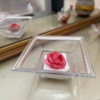 Centrotavola in cristallo e argento