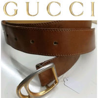 GUCCI CINTURA VINTAGE pelle color coloniale