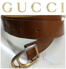GUCCI CINTURA VINTAGE pelle color coloniale