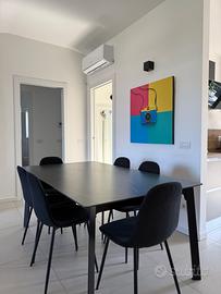 Tavolo allungabile, effetto marmo, 180/240x100