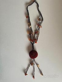 Collana boho in agata e corniola