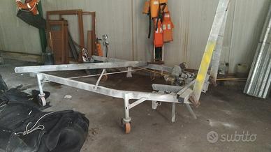 Carrello da cantiere/rimessaggio per barca zincato