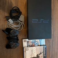 Playstation 2 fat con cavi e controller e 2 giochi