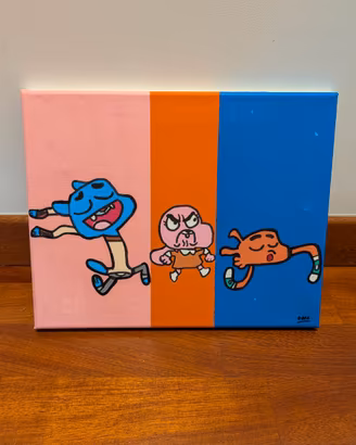 Dipinto a mano "Lo Straordinario Mondo di Gumball"