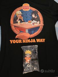T shirt Naruto x Burger King + Action Figure Anime