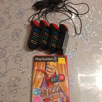 BUZZER BUZZ + GIOCO BUZZ  PER PS2 - PLAY STATION 2