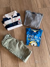 Blocco magliette , maglione e jeans