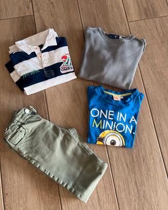 Blocco magliette , maglione e jeans