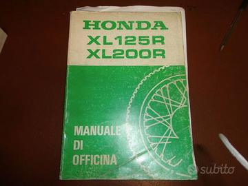 XL125R XL200R manuale officina manutenzione honda