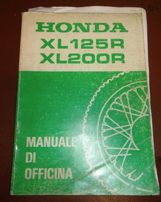 XL125R XL200R manuale officina manutenzione honda