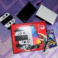 Nintendo switch oled + 3 giochi accesa solo4 volte