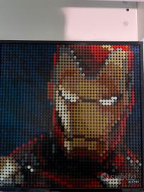 Iron Man Beatles Mosaic Lego Lego Mosaic Lego Iron Man Cuadro LEGO