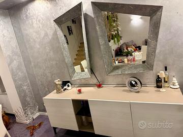 Madia Altea + 2 specchi in pietra grigia