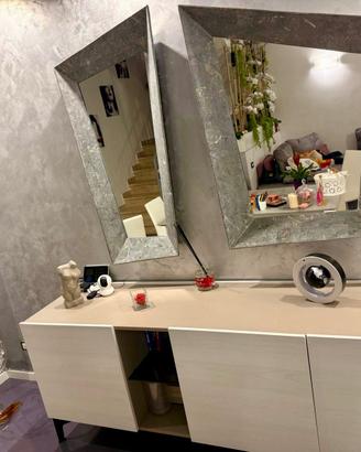 Madia Altea + 2 specchi in pietra grigia