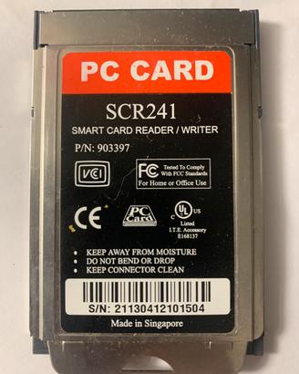 Smart card pcmcia
