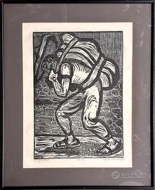 Byron Randall artista xilografia The Porter