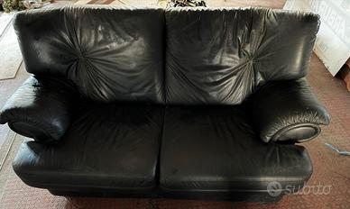 Divano letto in pelle