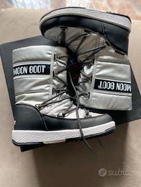 MOON BOOT Stivali doposcì bambino/a argento e nero
