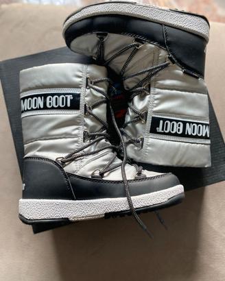 MOON BOOT Stivali doposcì bambino/a argento e nero