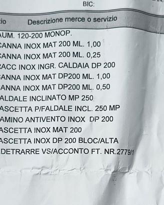 Tubi e comignolo antivento stufa legna in acciaio