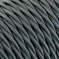 Mt 20 Cavo Treccia Tessile Grezzo Grafite 3x0,75