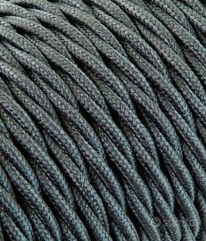 Mt 20 Cavo Treccia Tessile Grezzo Grafite 3x0,75