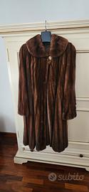 Pelliccia vintage in visone marrone