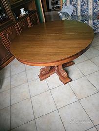 Tavolo tondo in legno apribile