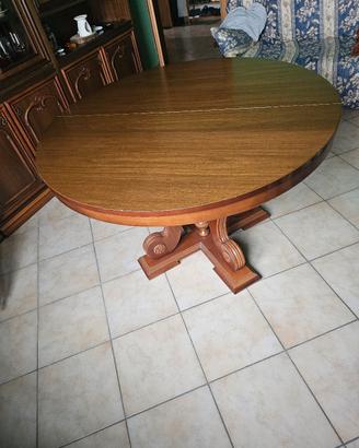 Tavolo tondo in legno apribile