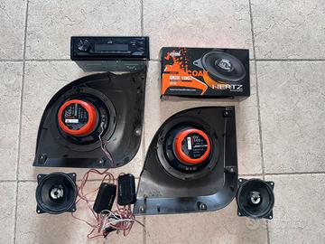 Casse + stereo macchina HERTZ e JVC