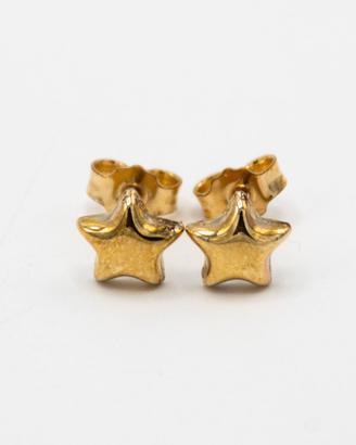 Orecchini in oro giallo 9 kt a stella S.38