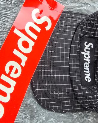 Supreme Contrast Ripstop Camp Cap Black SS18