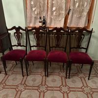 Sedie in velluto vintage