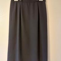 Gonna lunga nera a pieghe