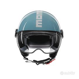 Casco Momodesign Fighter Candy Blu White Classic