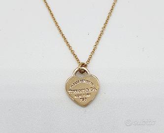 COD.74B.26 COLLANA TIFFANY & CO MINI CUORE ORO 18K
