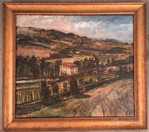 Neno MORI (1899-1968) grande quadro olio su tavola