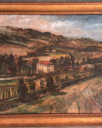 Neno MORI (1899-1968) grande quadro olio su tavola