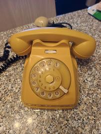 telefono a disco s62 giallo originale 