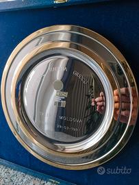 Piatto/targa commemorativa FIGC "Italia - Moldova"