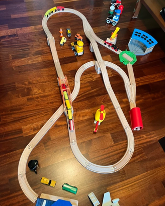 Pista treni / treno in legno bambino