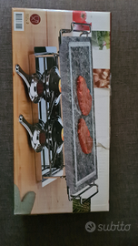 Piastra per cottura in pietra con fornellini