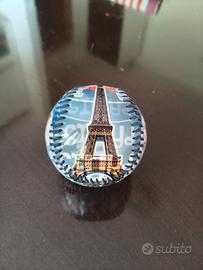 Palla da baseball souvenir Parigi in legno 