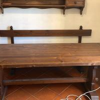 Tavolo + Panca + Pensile - Legno Massello
