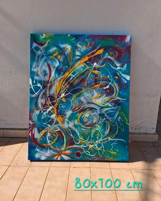 QUADRO ASTRATTO 80X100CM