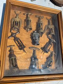 Collezione cavatappi antichi 10 pz.  In quadro