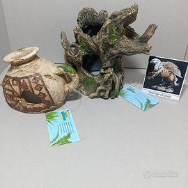 Set 2 decorazioni BPS in resina acquario NUOVI