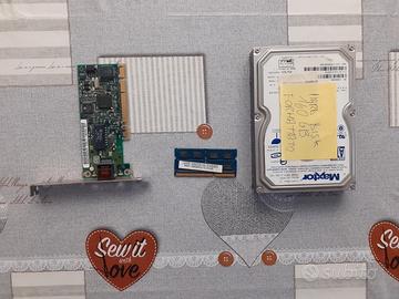 Hard disk pc fisso,ram pc portatile e scheda rete