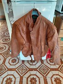 Giacca vintage da uomo FLOM in pelle marrone