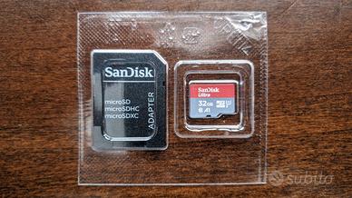Scheda microSD SanDisk Ultra 32GB - adattatore SD